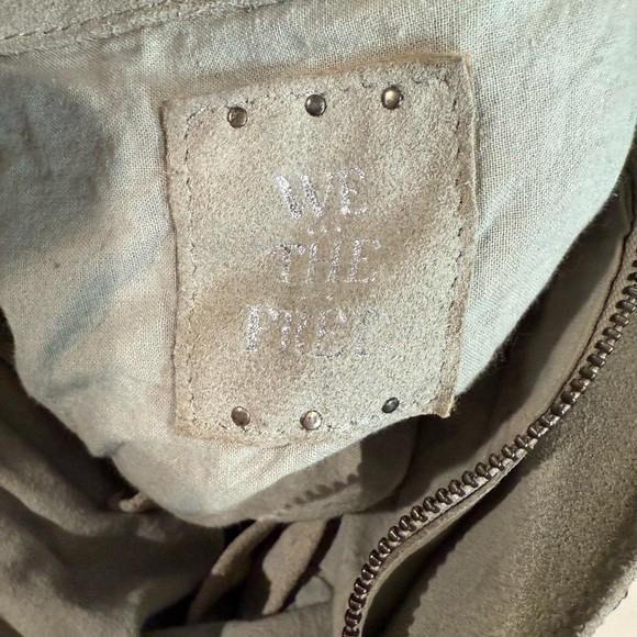 SOLD We The Free Free People Tote Bag backpack 100% cow leather cotton inter - Picture 11 of 16